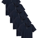 Navy Blue (5-Pack) 16 5-Pack School Uniform Tagless Polo Tshirt for Little Boys & Big Boys